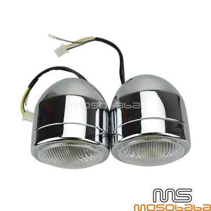 4" Dominator Dual Headlight for Harley Naked Bike