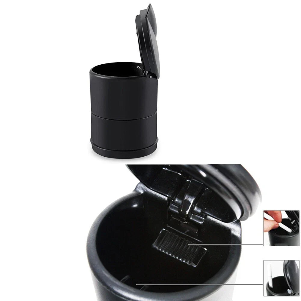Garbage Coin Storage Cup Ash Tray for Black Car Space-Saving Design