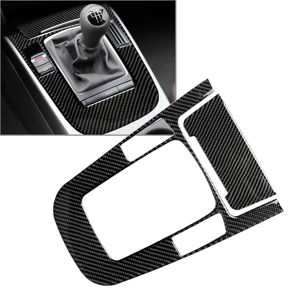 Carbon Fiber Center Console Gear Shift Panel Cover for Audi A4 S4 A5 S5 (2009-2023)