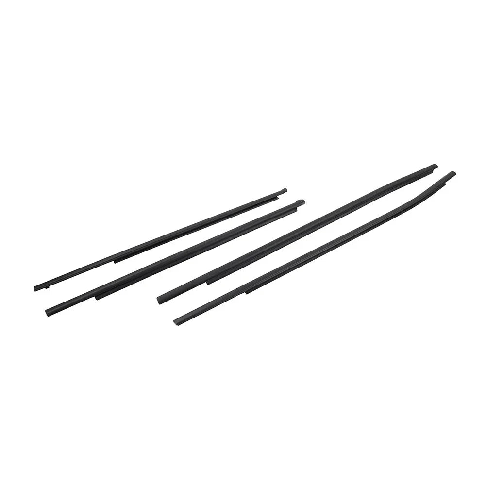 4pcs Outer Door Belt Moulding for Toyota Hilux Revo (2015-2023) Black