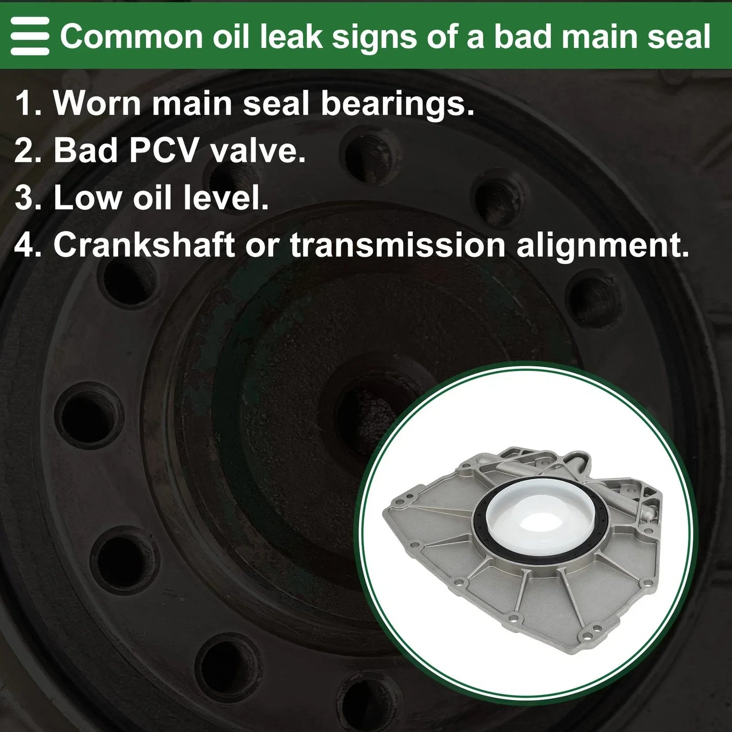 Rear Crankshaft Oil Seal for MERCEDES-BENZ ML350 (2010-2014)