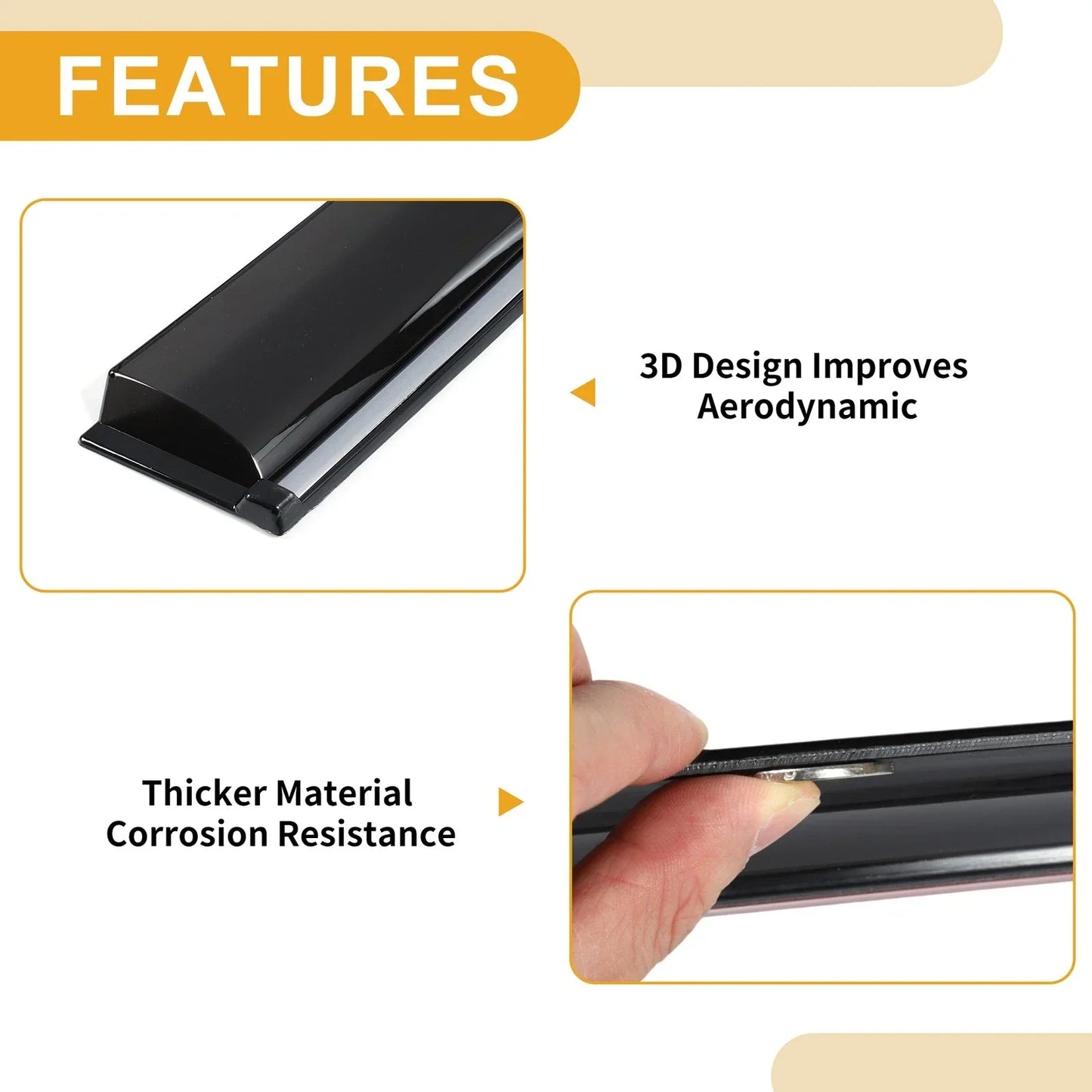 Window Deflectors for Hyundai Accent Sedan 2006-2010 Side Vent Visors 1 Set