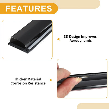 Window Deflectors for Hyundai Accent Sedan 2006-2010 Side Vent Visors 1 Set