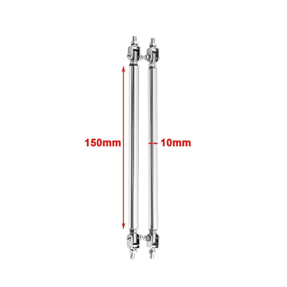 Adjustable Front Bumper Lip Splitter Strut Rod Tie Support Bar for 2015-2023