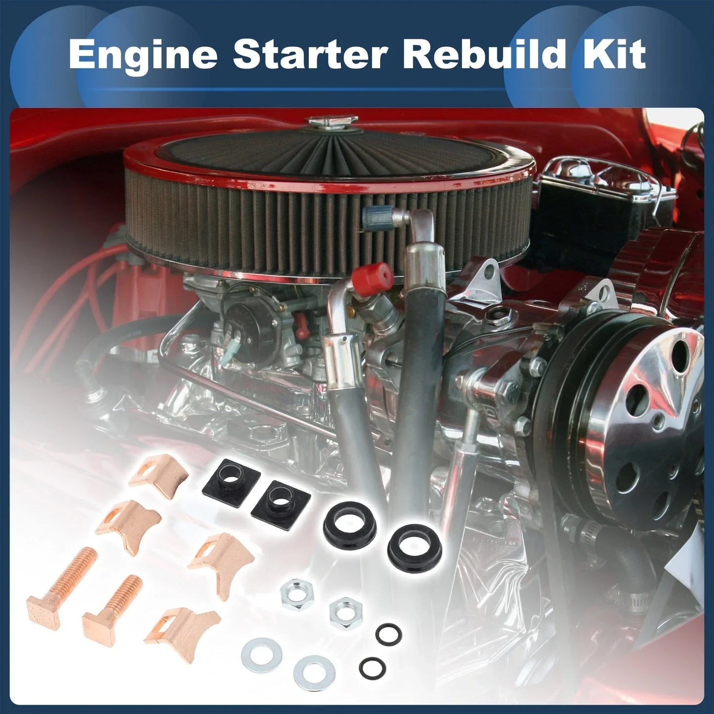 Engine Starter Rebuild Kit for Dodge B150 Base (1991-1994) Gold Tone