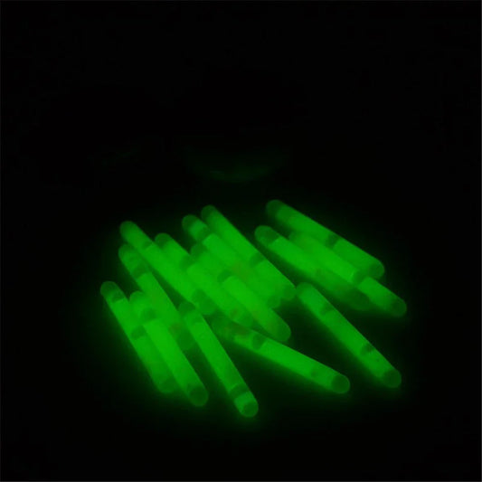 100pcs 1.5" Mini Green Glow Sticks for Night Golfing/Fishing