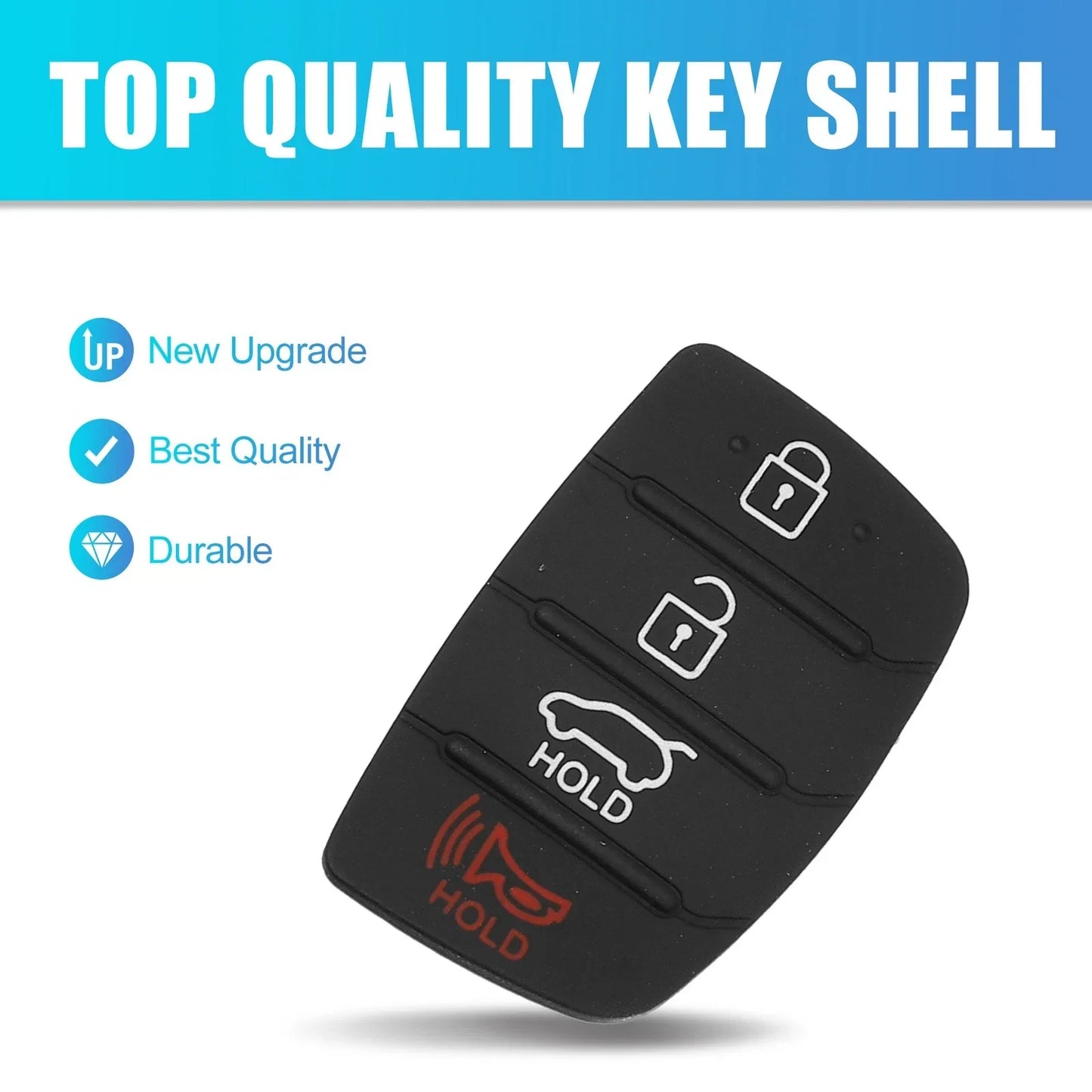 4 Button Car Remote Fob Case Cover for Hyundai