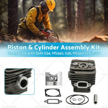 48mm Piston & Cylinder Assembly for Stihl 034 036 MS360 Chainsaw
