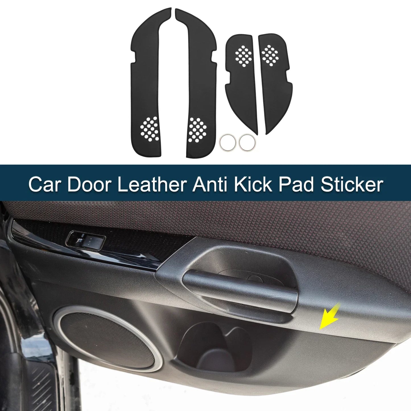 Car Door Leather Anti Kick Pad Sticker for Mercedes-Benz GLE (2017-2019)
