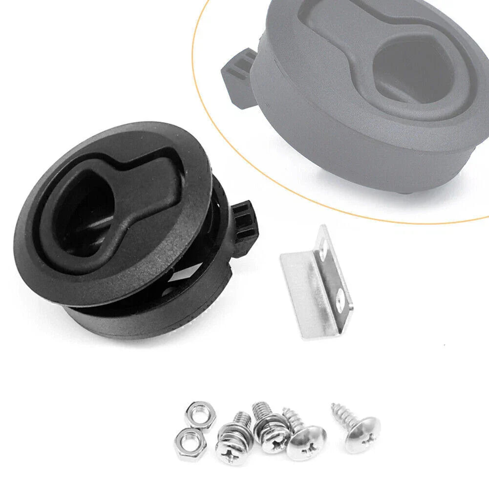 2" Flush Pull Slam Latch for Boat Deck Hatch Door Locking (No Lock Core)
