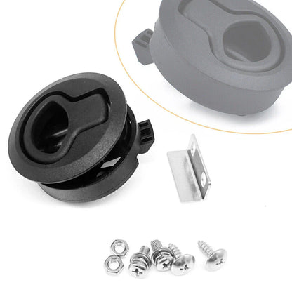 2" Flush Pull Slam Latch for Boat Deck Hatch Door Locking (No Lock Core)