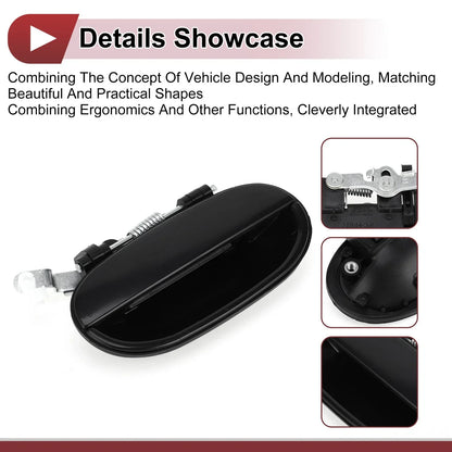 Exterior Door Handle for Hyundai Accent Rear Right Black ABS