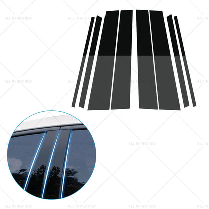 8PCS Black Pillar Post Covers for Honda Civic Sedan (2012-2015)