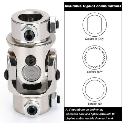 Steering Universal U-Joint 3/4" DD for Hot Rod