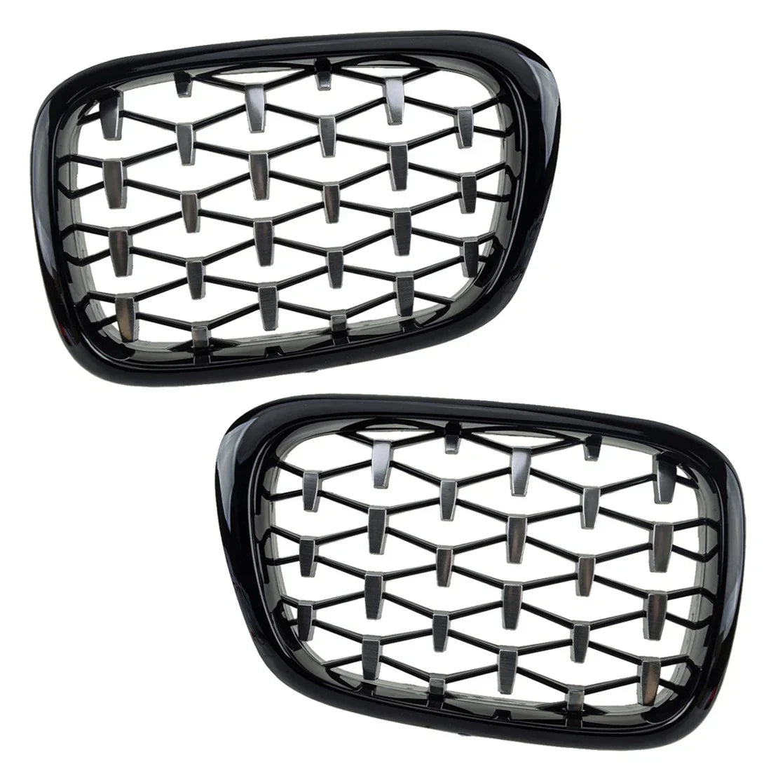2 x Diamond Style Front Grille for BMW E39 5 Series M5 (1997-2003)