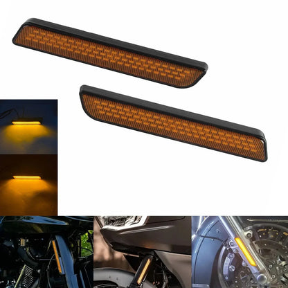 Front Fork Turn Signal Lights for Harley Street Glide Road Glide (2023-2025)