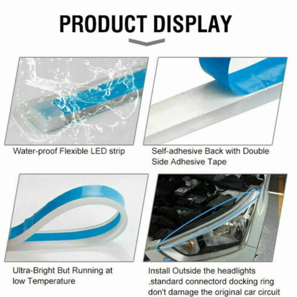 Bright Yellow Sequential DRL Strip Turn Signal Light for Car
