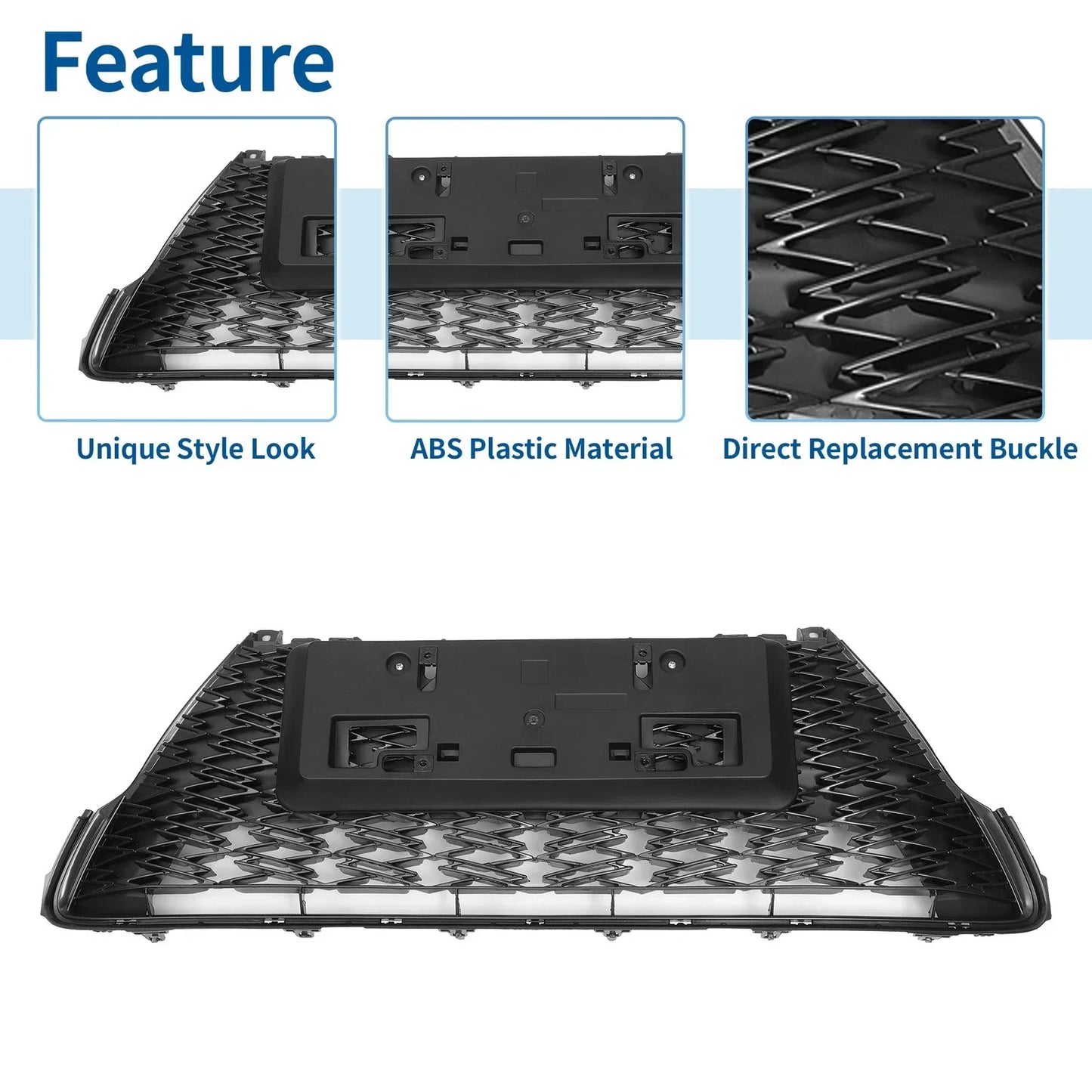 Front Lower Hood Bumper Grille for Lexus CT200h (2017) - Black