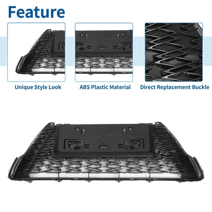 Front Lower Hood Bumper Grille for Lexus CT200h (2017) - Black
