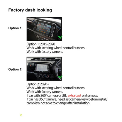 6-64GB Wireless CarPlay Android Auto BT Radio for Toyota Hilux (2015-2020)