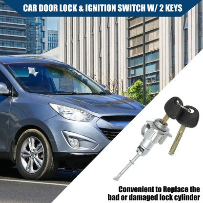 Ignition Switch Cylinder & Front Door Lock Cylinder w/ Keys for Hyundai IX35 (2015)