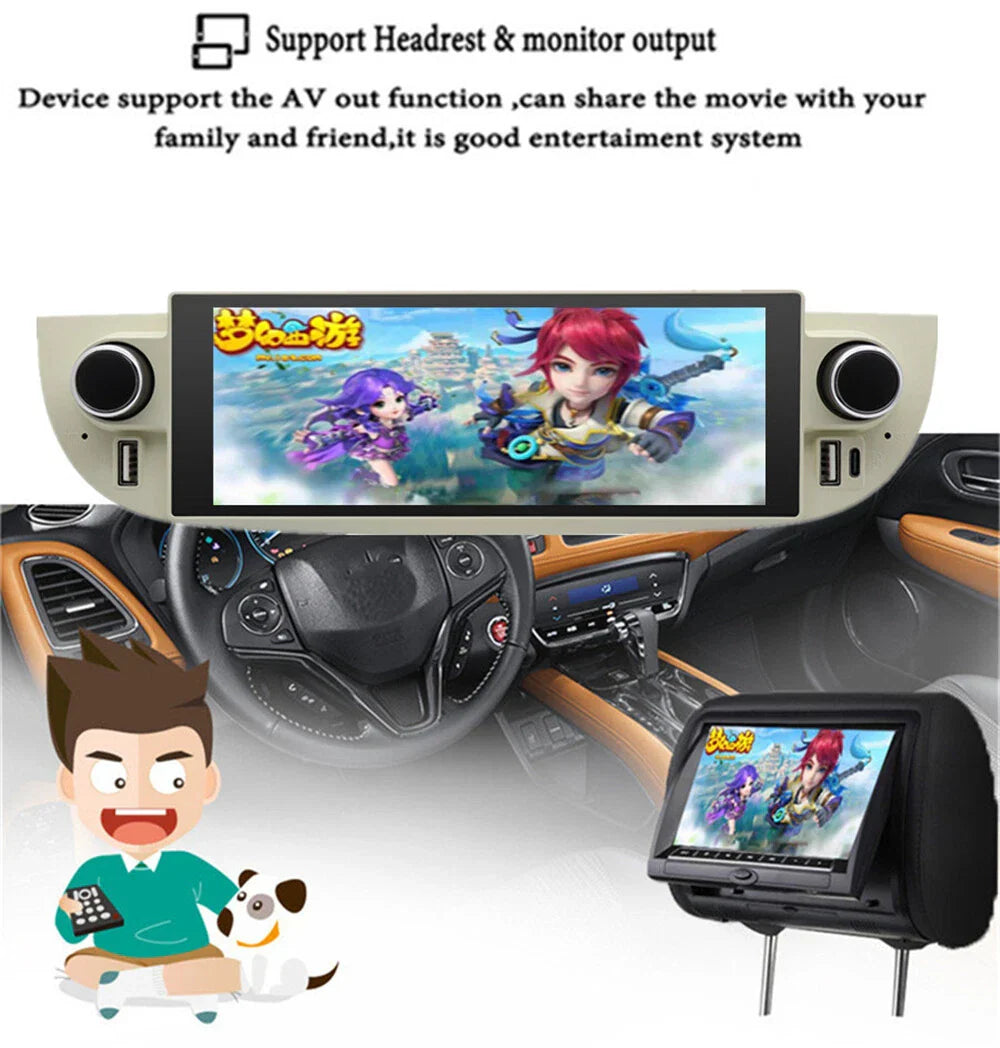 6.86'' Carplay Android Stereo GPS Navigation for Fiat 500 (2007-2018)
