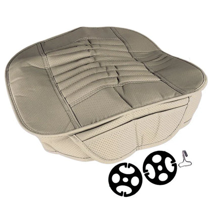 Beige PU Car Front Seat Mat Cushion