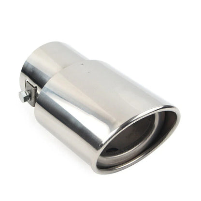Stainless Steel Round Exhaust Pipe Tail Muffler Tip for Car Silver