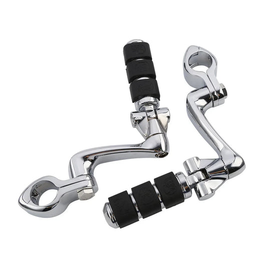 1 1/4" Engine Guard Foot Pegs Mount for Harley Touring Street Glide