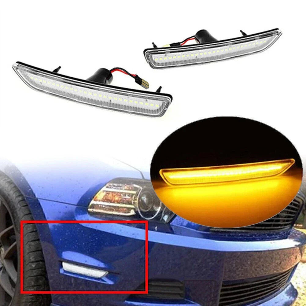 LED Front Side Marker Shells + Lights for Ford Mustang (2010-2014)