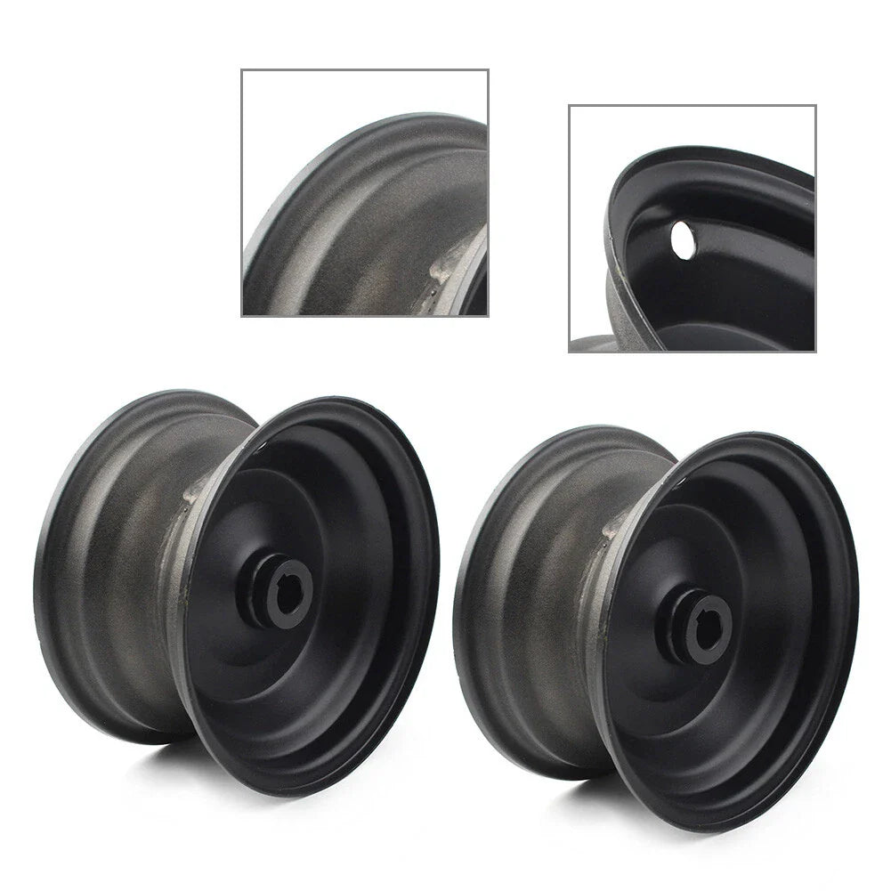 6" 145/70-6 IN Wheel Rims Black for Go Kart Off-Road Dirt Bike