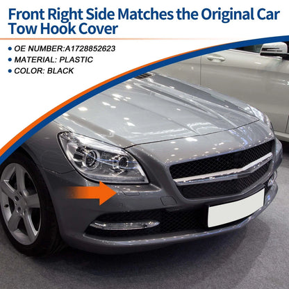 Front Bumper Tow Hook Cover for Mercedes-Benz SLK W172 (2004-2011) Black