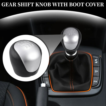 6 Speed Manual Gear Shift Knob for Hyundai IX35 (2009-2015) - Faux Leather Black