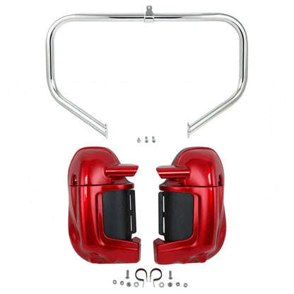 Lower Vented Fairings Engine Guard Crash Bar for Harley Road Glide (2009-2013)