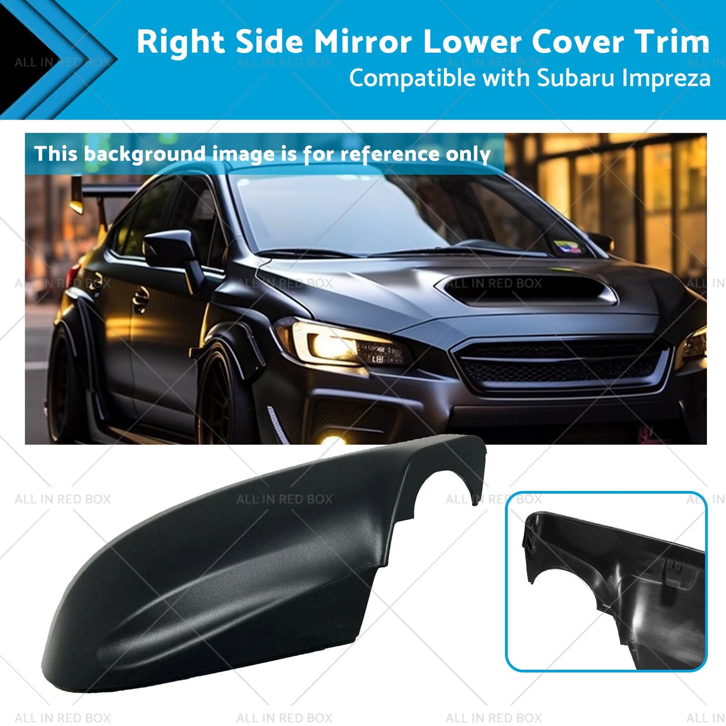 Right Mirror Lower Cover Trim for Subaru Forester, Outback, Impreza (16-23)