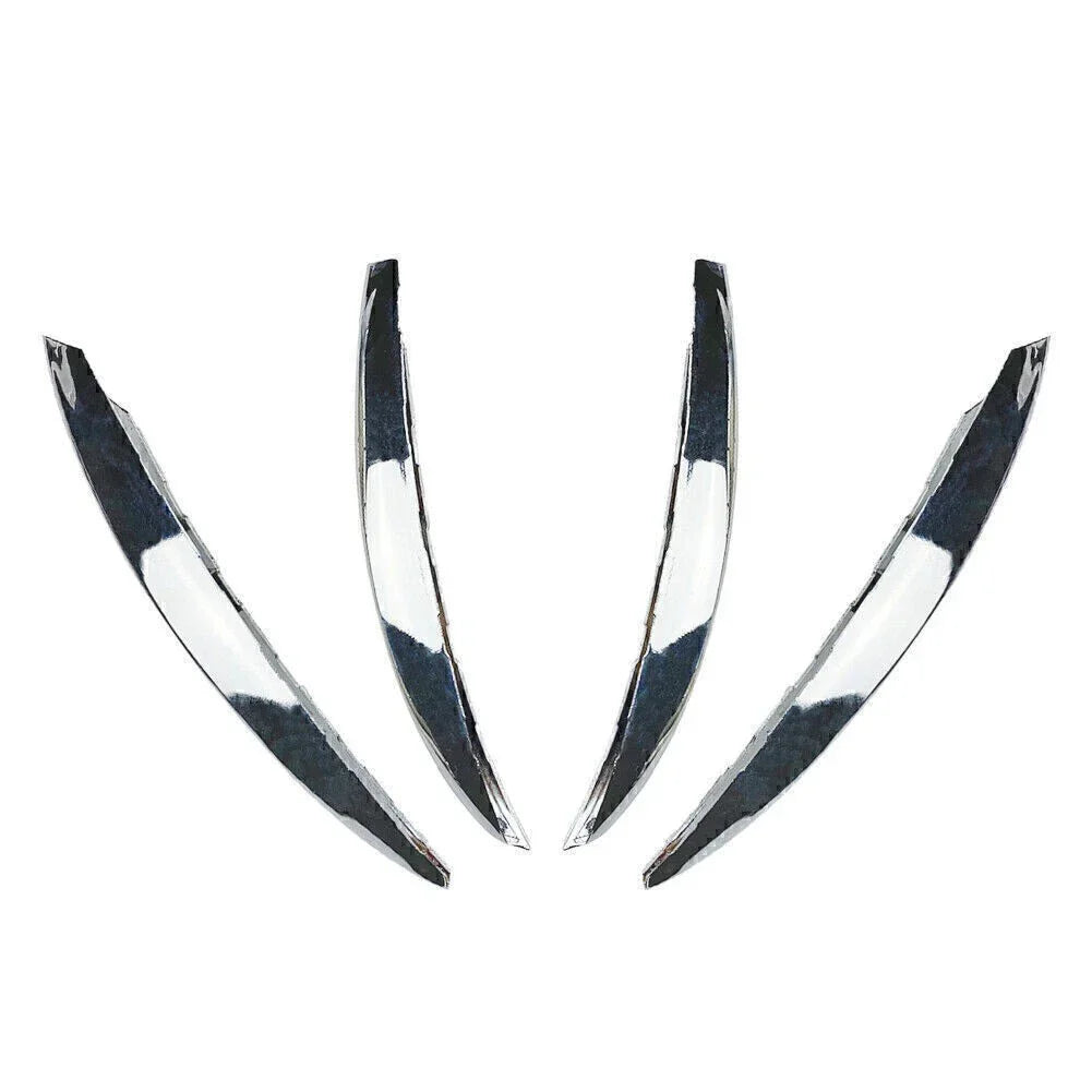 Silver Front Bumper Splitter Fins Spoiler Canard Trim for Benz C-Class (2022-2023)