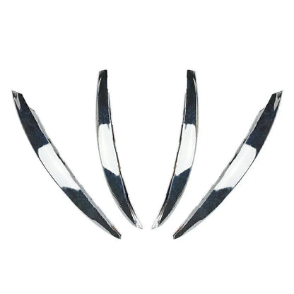 Silver Front Bumper Splitter Fins Spoiler Canard Trim for Benz C-Class (2022-2023)