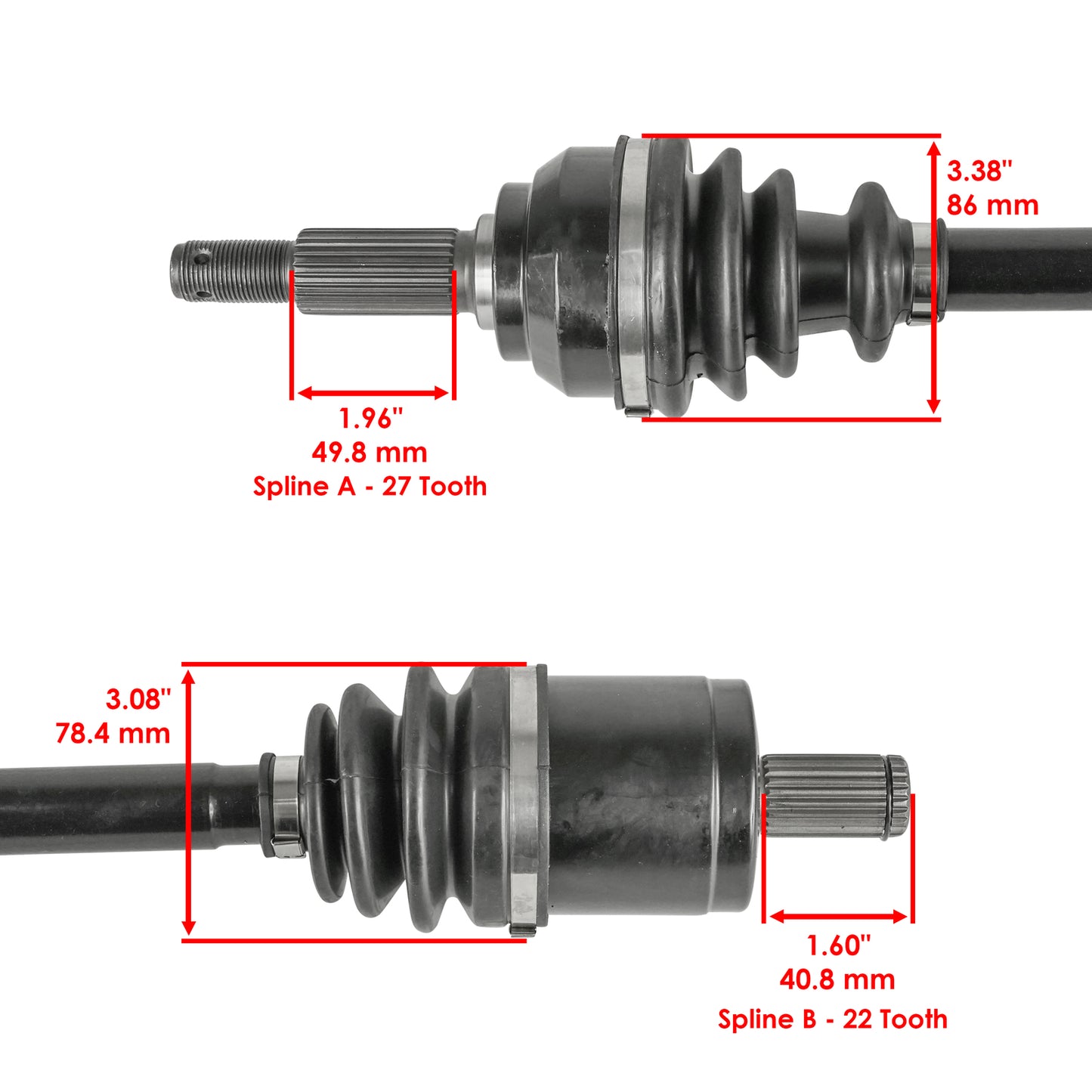 Caltric Front Left CV Axle Replacement for John Deere XUV Gator 620i (2008–2012)