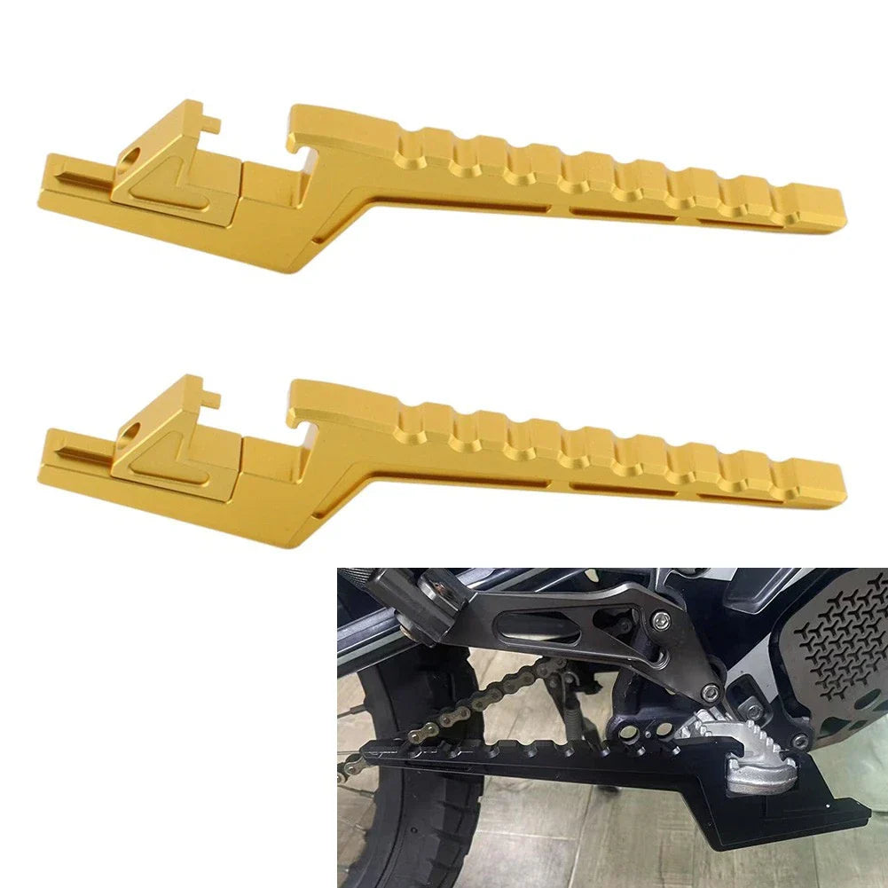Gold Passenger Foot Peg Extensions for Surron Light Bee X/S X/L1E (2020-2023)