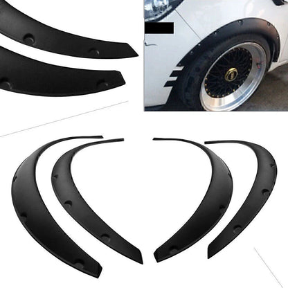 2.75" Universal Flexible Car Body Wheel Fender Flares Extra Wide Arches
