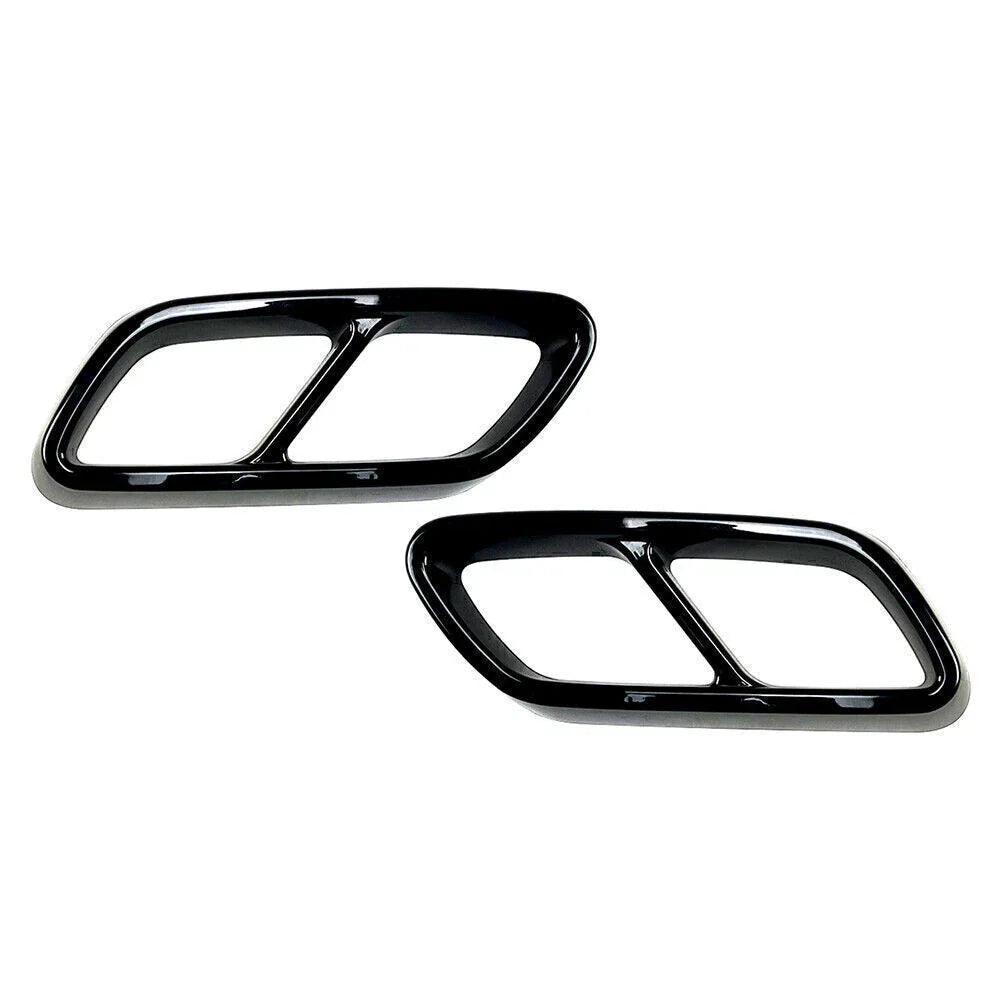 ABS Rear Exhaust Muffler Tail Pipe Covers for Mercedes Benz C-Class (2022-2023)