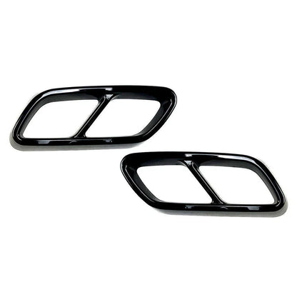 ABS Rear Exhaust Muffler Tail Pipe Covers for Mercedes Benz C-Class (2022-2023)