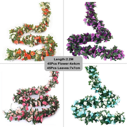 5 x 2.3M Artificial Silk Ivy Hanging Garland for Wedding Decor