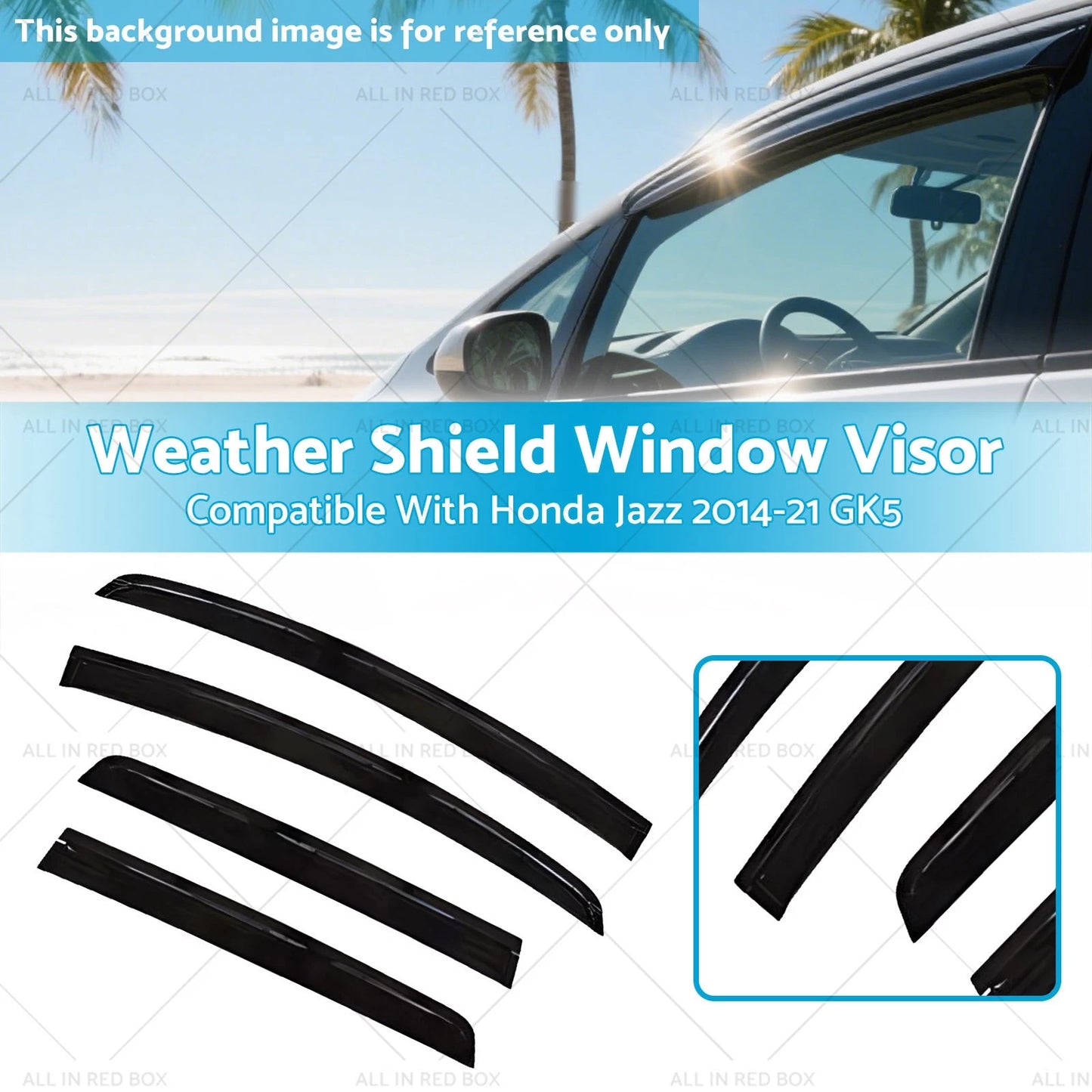 4Pcs Window Visors for Honda Jazz (2014-2021)