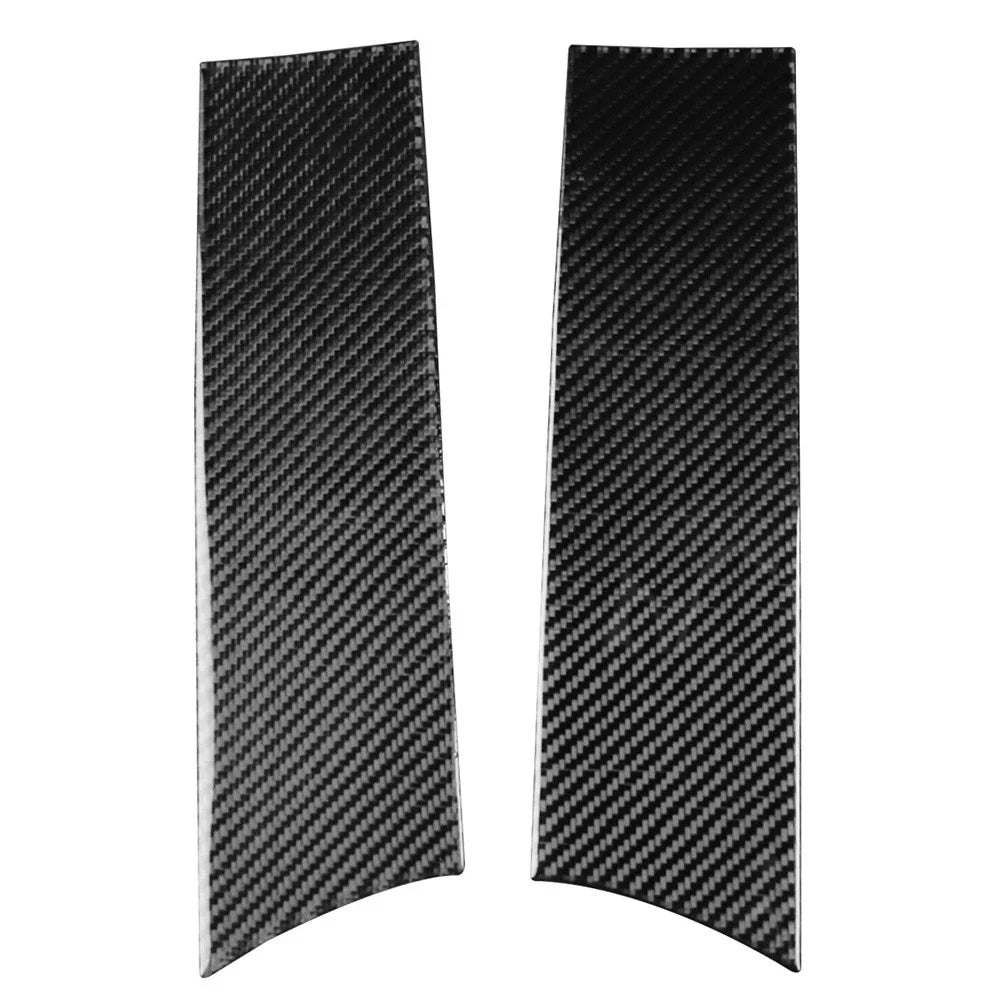Carbon Black Console Armrest Storage Box Cover for Benz C E GLC Class (2015-2023)