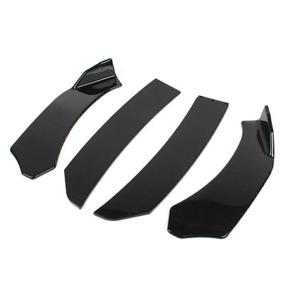 Glossy Black Front Bumper Lip Chin Spoiler for Universal Car
