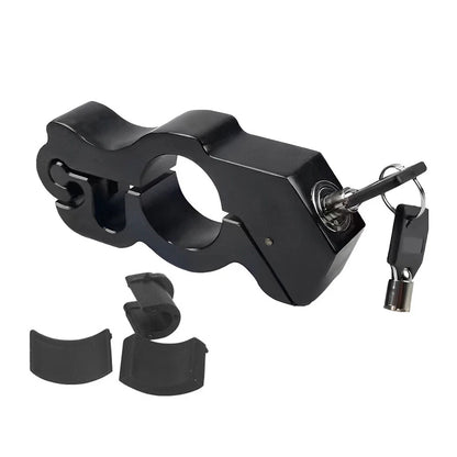 Black Motor Handlebar Lock Anti-Theft Grip for Bike Scooter ATV
