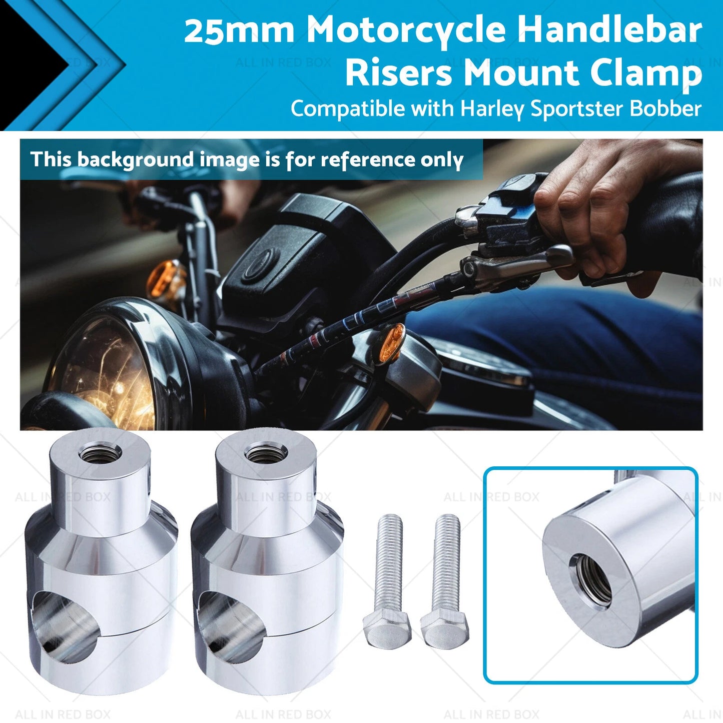 25mm Motorcycle Handlebar Risers Mount Clamp for Harley Sportster