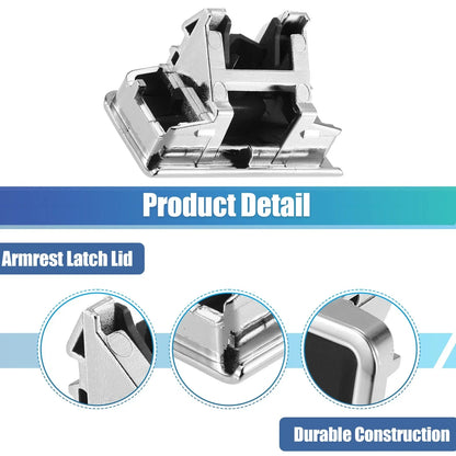 Armrest Latch Lid for Mercedes-Benz - Plastic Black Silver Tone