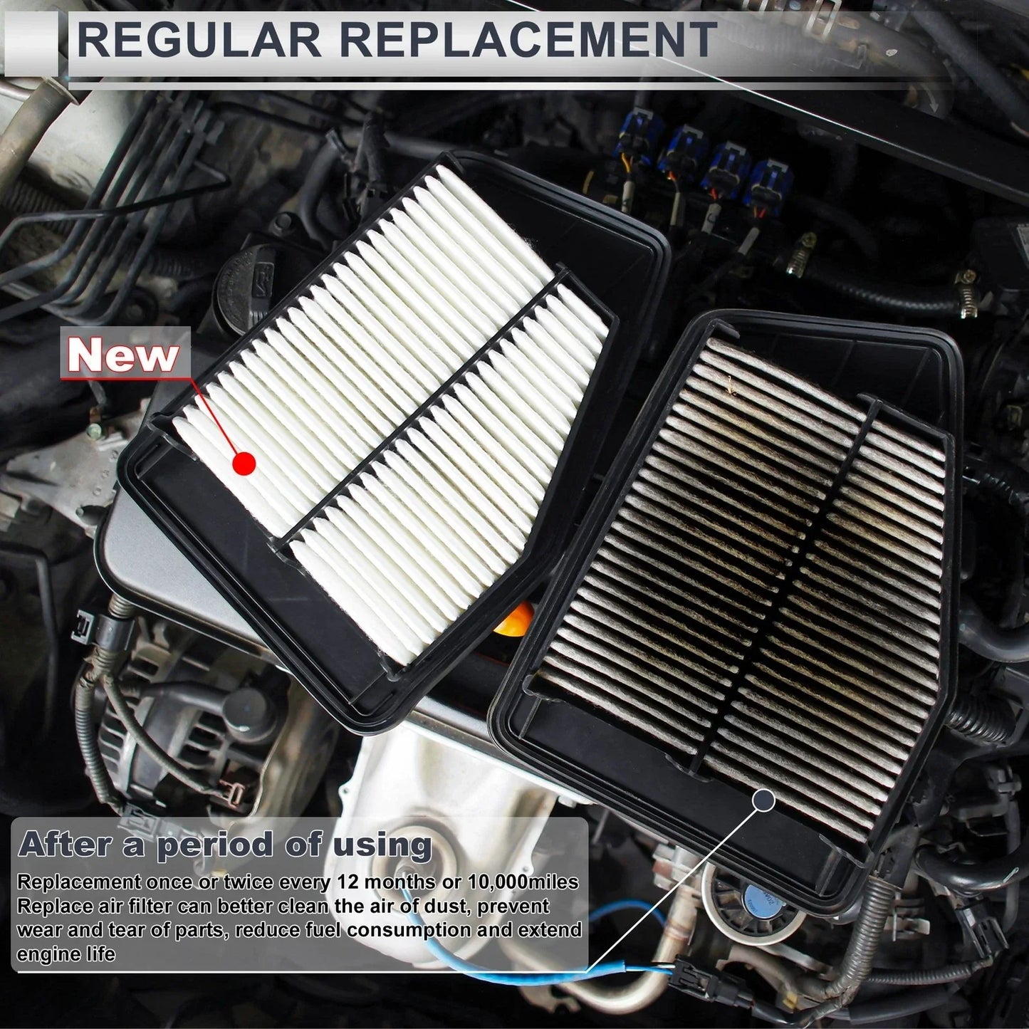 Engine Air Filter for Porsche 718 Boxster 4.0L (2021-2024) - 1 Pair